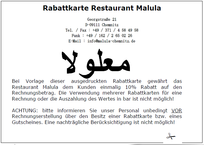 Malula Restaurant Chemnitz